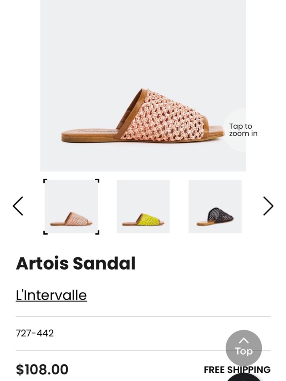 L'Intervalle Artois Sandal - Pink Woven Slide 38